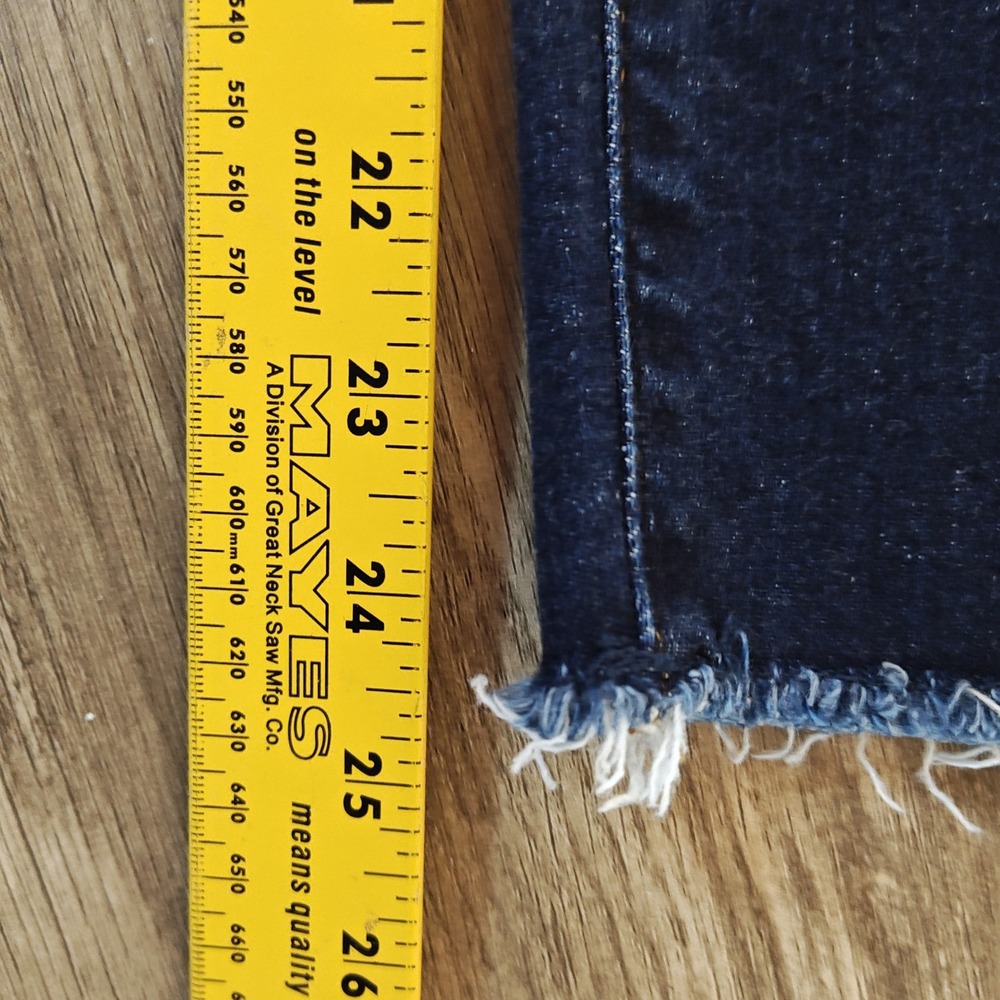 Judy Blue Wide Leg Jeans Womens 9/29 Dark Wash Raw Hem High Rise JB82517DK - Picture 10 of 12